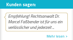 Customer reviews & experiences for Dr. Fassbender Rechtsanwälte. Show more information.