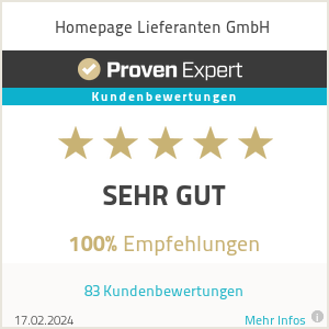 Erfahrungen & Bewertungen zu Homepage Lieferanten GmbH