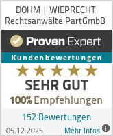 Erfahrungen & Bewertungen zu DOHM | WIEPRECHT Rechtsanwälte PartGmbB