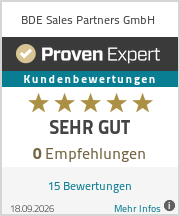 Erfahrungen & Bewertungen zu BDE Sales Partners GmbH