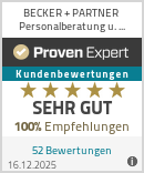 Erfahrungen & Bewertungen zu BECKER + PARTNER Personalberatung u. Managementberatung für den Mittelstand PartG.