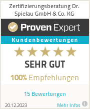 Erfahrungen & Bewertungen zu Zertifizierungsberatung Dr. Spielau GmbH & Co. KG