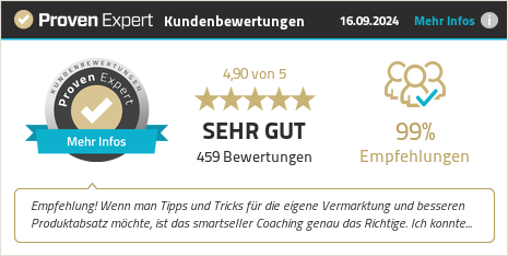 Kundenbewertungen & Erfahrungen zu smart seller. Mehr Infos anzeigen.