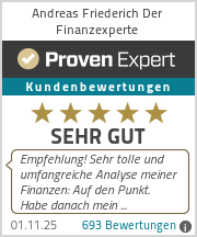 Erfahrungen & Bewertungen zu Andreas Friederich Der Finanzexperte