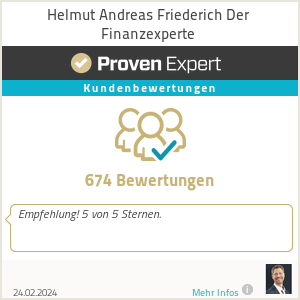 Erfahrungen & Bewertungen zu Helmut Andreas Friederich Der Finanzexperte