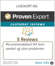 Ratings & reviews for LIVEKORT.NO