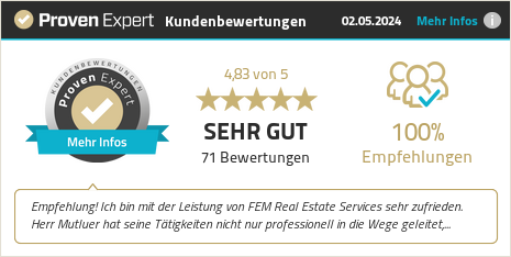 Kundenbewertungen & Erfahrungen zu FEM Real Estate Services. Mehr Infos anzeigen.