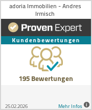 ProvenExpert-Bewertungssiegel adoria Immobilien