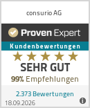 Erfahrungen & Bewertungen zu consurio AG