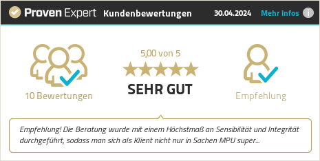 Kundenbewertungen & Erfahrungen zu Dein MPU Guru GmbH. Mehr Infos anzeigen.