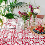 Hand Block Printed Cotton Tablecloths