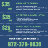 Dryer Vent Cleaning Mckinney TX