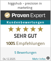 Erfahrungen & Bewertungen zu higgshub - precision in marketing