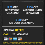 Alco Dryer Vent Cleaning Houston