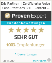 Erfahrungen & Bewertungen zu Eric Parthun | Zertifizierter Voice Consultant des IVTI | Content Creator